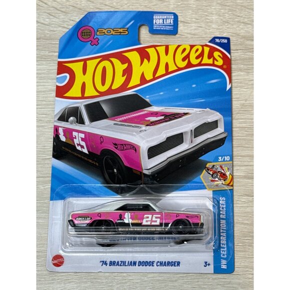 Hot Wheels ’74 Brazilian Dodge Charger Pink Intl Women’s Day HW Celebration - Picture 1 of 7